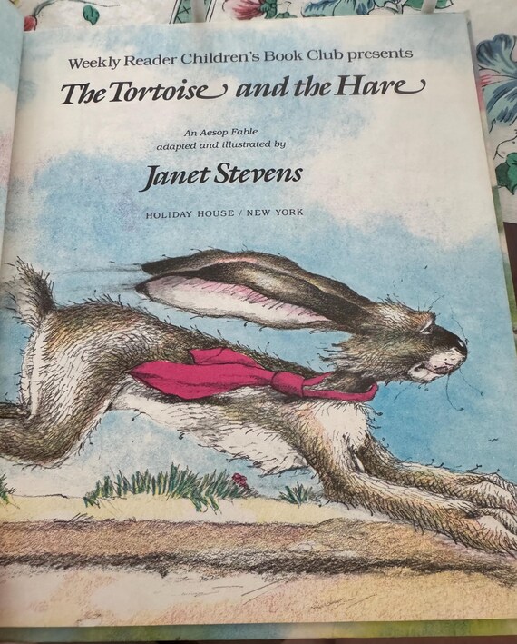VINTAGE the Tortoise and the Hare Adapted and Illustrated by Janet