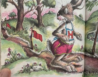 VINTAGE the Tortoise and the Hare Adapted and Illustrated by Janet
