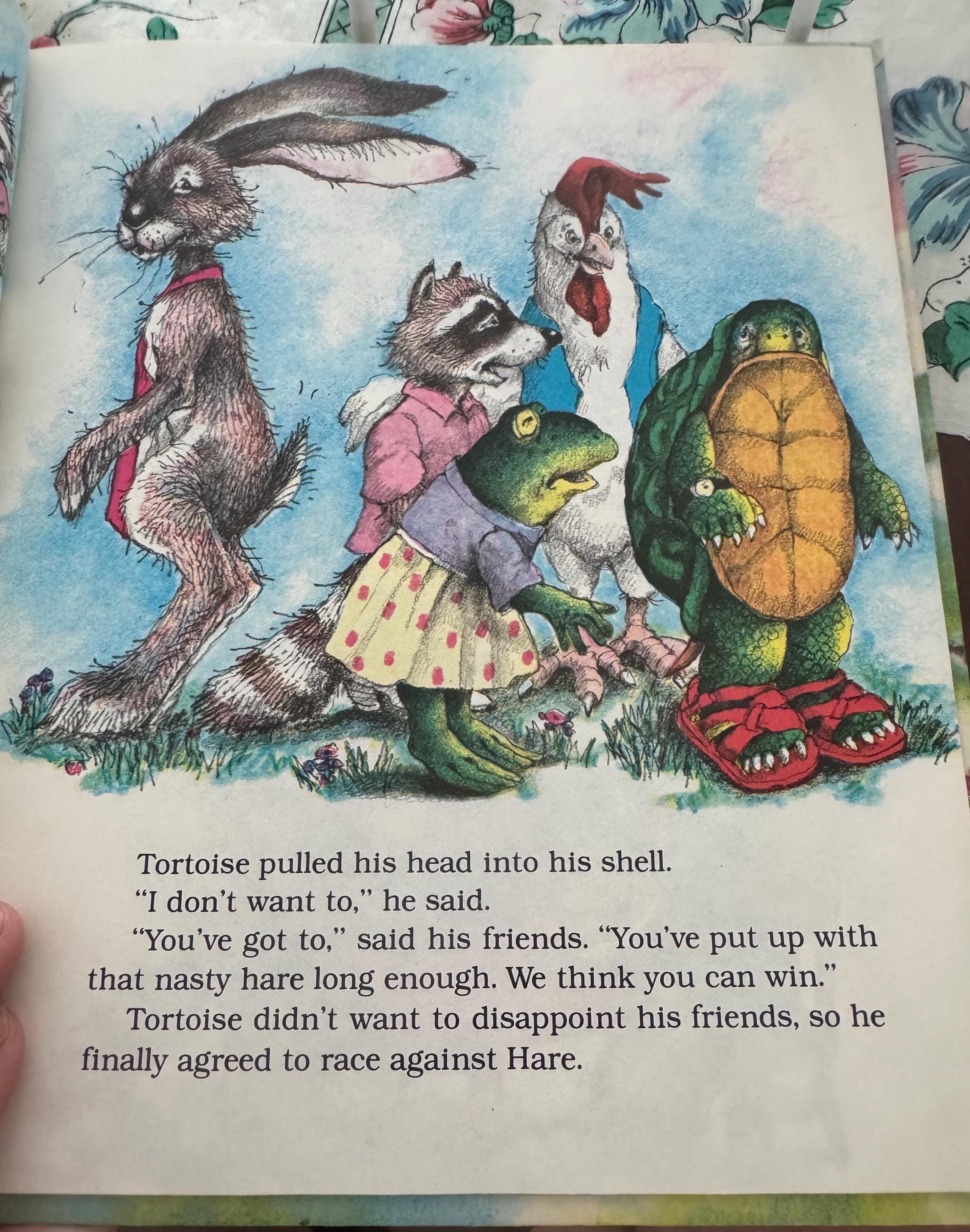 VINTAGE the Tortoise and the Hare Adapted and Illustrated by Janet