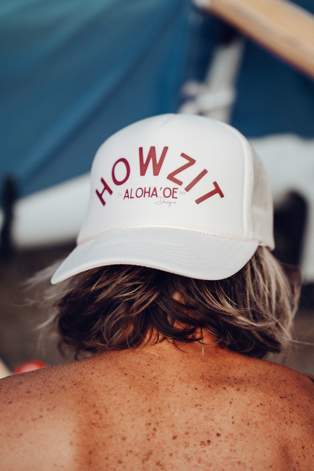 HOWZIT Aloha 'oe Trucker Hat--women, Surfer, Trucker Hat, Aloha