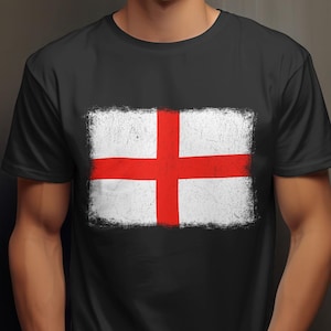 Saint George Cross Patriotic Flag Unisex Tee, Raise the Colours, Patriotic Shirt, England Flag T-Shirt, St. George Christian Cross T-shirt