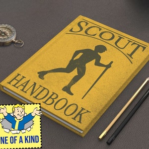 Scout Handbook Cosplay Journal Matte, Fallout 150 Page Notebook, Wasteland Fan Art, Gamer Journal