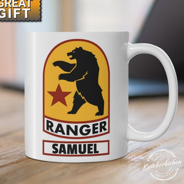 Personalized Custom NCR Ranger Patch Coffee Mug, Fallout inspired style Coffee cup, Fallout 4 New Vegas