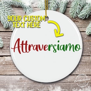 Custom Text Ornament, Custom Design Christmas Ornament, Personalized Ceramic Ornament, Your Design Here, Custom Ornament Text Keepsake