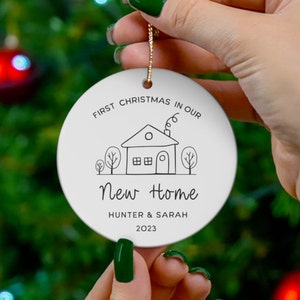 First Christmas In Our New Home Ornament, Personalized First Christmas New House Ornament, 2023 First Home Keepsake