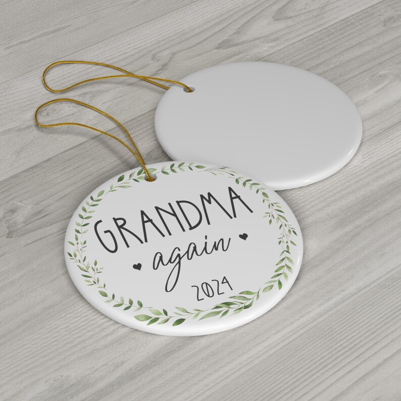 Grandma Again Ornament, Grandma Gifts, Grandma Reveal, Grandma