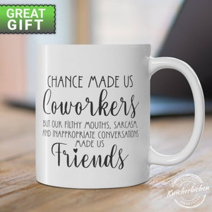 Custom Coworkers Mug, Coworkers Gift for Work Bestie Friends, Funny Coworker Gift, Funny Work Bestie Gift, Office Coffee Mug