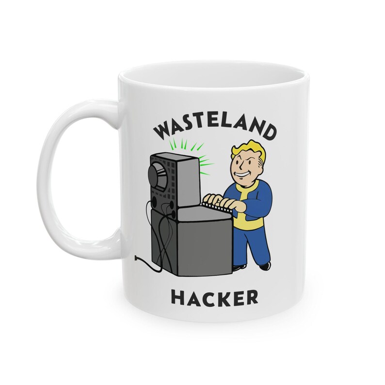 Fallout Inspired Wasteland Hacker Mug, Pipboy, New Vegas Mug, Fallout 4