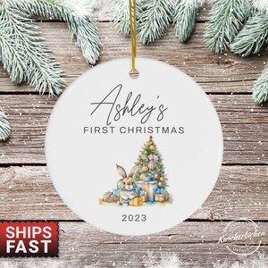 Baby First Christmas Ornament, Personalized First Christmas Ornament, Baby&#39;s 1st Christmas Keepsake, Custom Baby Xmas Ornament 2023