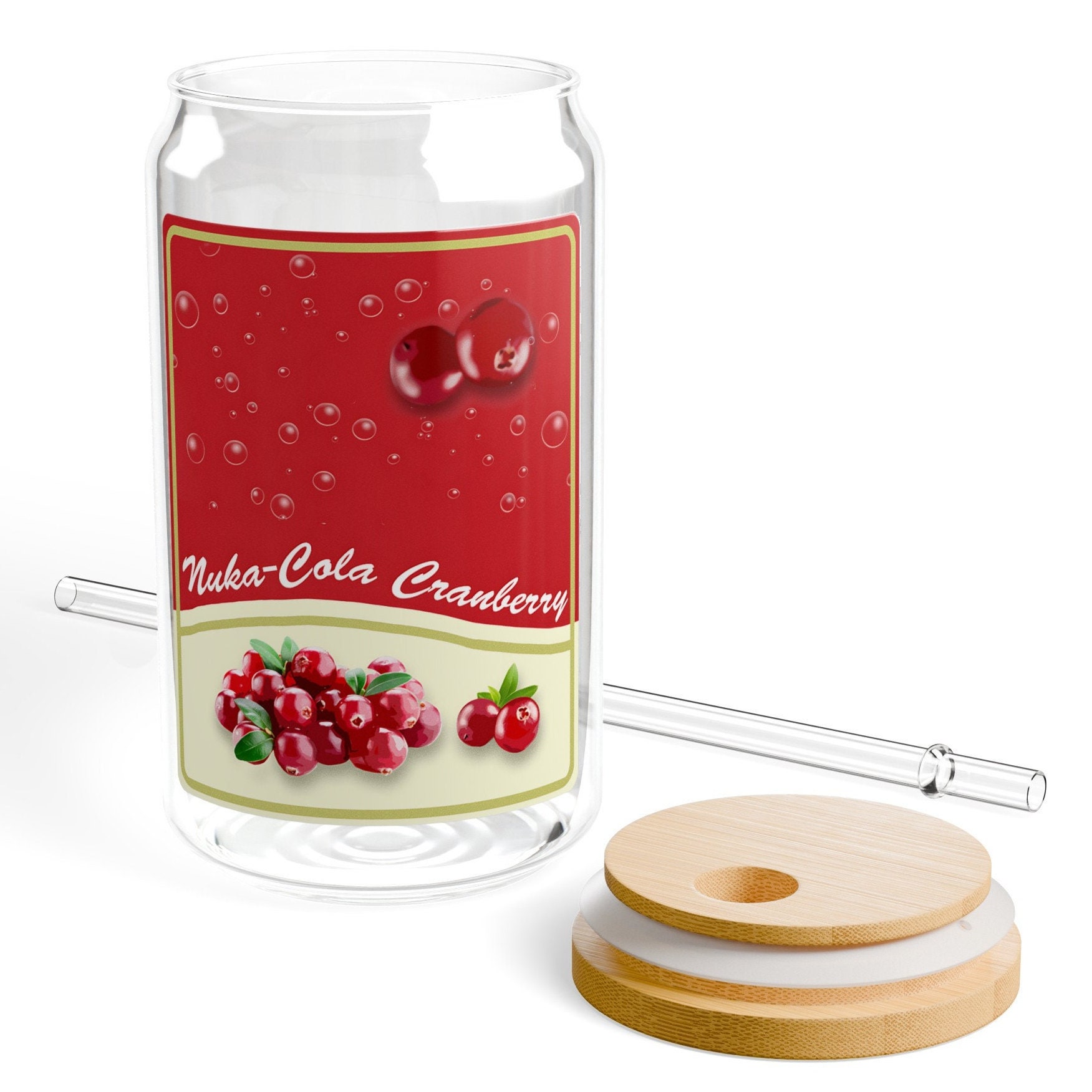 Nuka Cola Cranberry Fallout Inspired Glass Tumbler 16 Oz, Fallout Vault ...