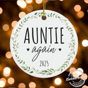 Auntie Again Ornament, Auntie Gifts, Auntie Reveal, Auntie Christmas Ornament, Auntie Pregnancy Announcement 2025, Auntie Again 2025