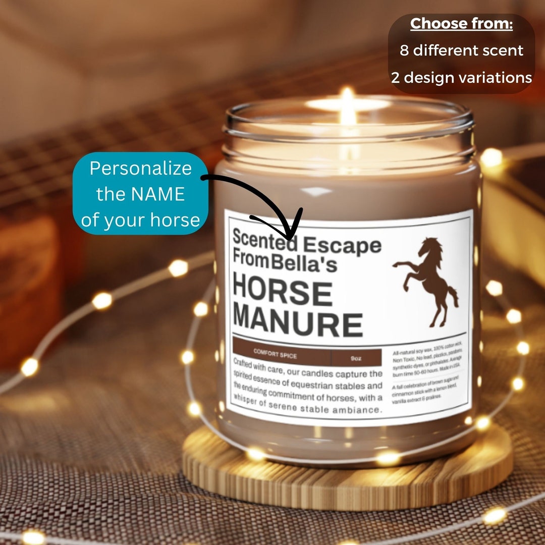 Personalized Funny Horse Gift, Fun Candle Equestrian Gift, Valentine