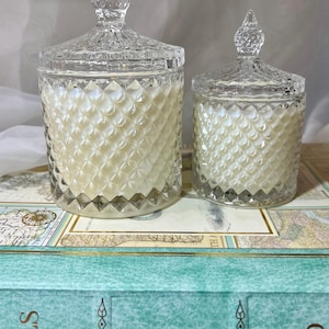 Crystal Clear Diamond Cut Glass Available in All Scents, two sizes 4.0 and 10oz