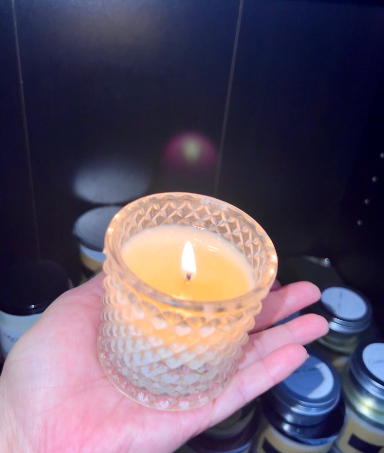 Diamond Cut Glass Candle, Scented, 4oz/10oz - Etsy