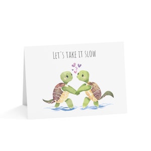 The Little Torti - Sea Turtle Take it Slow Couple Wedding Greeting Cards