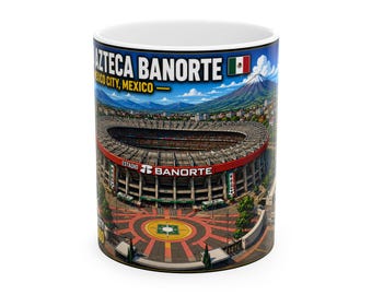 2026 World Cup Mug | Estadio Azteca Banorte | Mexico City Host Stadium | Mexico Soccer Fan Gift | Stadium Collector Coffee Mug