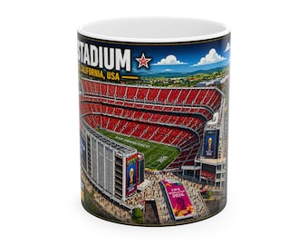 2026 World Cup Mug | Levi's Stadium | San Francisco Bay Area Host Stadium | California Soccer Fan Gift | Stadium Collector Coffee Mug