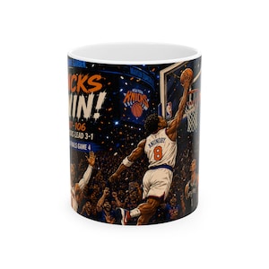 Knicks Mug | Finals Game 4 | Anunoby Game Winning Tip-In | NBA Fan Gift | MSG Celebration Cup
