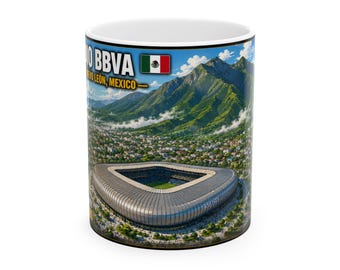 2026 World Cup Mug | Estadio BBVA | Guadalupe Host Stadium | Monterrey Mexico Soccer Fan Gift | Stadium Collector Coffee Mug