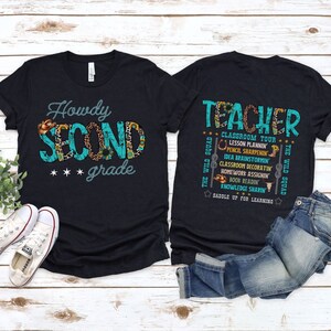 Howdy Second grade Teacher tour back to school classroom shirt trendy western teacher 2nd grade tee gift teacher back to school group shirt