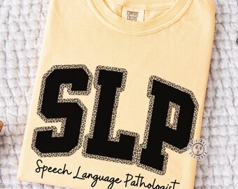 Comfort Colors* Leopard Speech Therapist T-shirt, SLP Gift, Language Pathologist Tee, SLPA Clothing, Speech Therapy Teacher Apparel