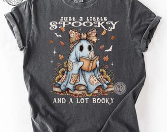 Komfortfarben * Bücherwurm-Halloween-Shirt, Gespenstische Leseratte, gruseliges Geschenk für Buchliebhaber, Leseratten-Shirt, Bücherwurm-Shirt