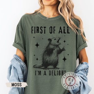 Comfort Colors* Funny opossum unisex t-shirt sarcastic opossum lover shirt trendy opossum shirt gift for dad cute animal T-shirt possum tee