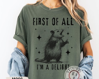 Comfort Colors* Funny opossum unisex t-shirt sarcastic opossum lover shirt trendy opossum shirt gift for dad cute animal T-shirt possum tee