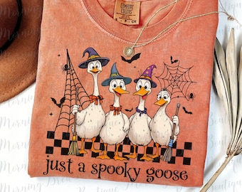 Just a Spooky Goose PNG, Funny Halloween Goose Png, Cute Horror Goose Png, Spooky Goose Png, Halloween Party Goose Shirt Design
