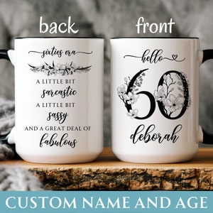 Personalized name 60th birthday mug, custom birthday mug, custom friend birthday mug, friend mug, Custom 40th birthday Mug, birthday Mug