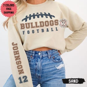 Personalized football team number sweatshirt football Mom sweatshirt football player name sweatshirt football fan pullover custom Football