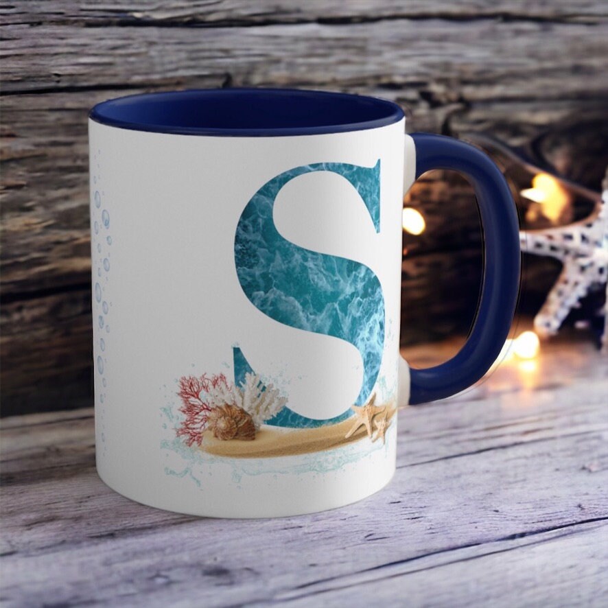 Letter S Personalized Initial Mug, Letter S Personalized Marble Coffee Mug,  Letter Coffee Mugs for W…See more Letter S Personalized Initial Mug