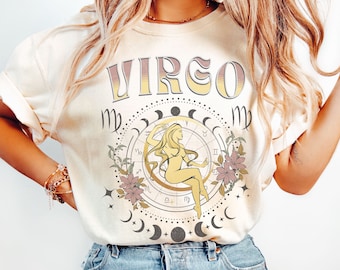 Comfort Colors* Virgo zodiac shirt, Virgo birthday t-shirt, Virgo gift, astrology zodiac tee, Virgo Constellation, Celestial Virgo t-shirt