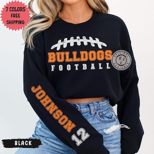 Personalized football team number sweatshirt football Mom sweatshirt football player name sweatshirt football fan pullover custom Football