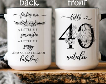 Personalized name 40th birthday mug, custom birthday mug, custom friend birthday mug, friend mug, Custom 50th birthday Mug, birthday Mug