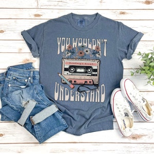 80&#39;s retro cassette shirt, gift for music lover, vintage music t-shirt, retro cassette tape T-Shirt, old school music clothing, cassette top