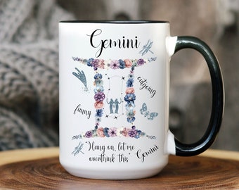 Astrologie Sternzeichen Becher, Zwilling Sternzeichen Becher, sarkastischer Geburtstagsbecher, Zwilling Geschenk, Astrologie Sternzeichen Becher, Zwilling Konstellations Kaffeebecher, Brautjungfer Geschenkbecher