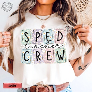 Comfort Colors* Special Education Teacher Crew T-shirt, Sped Teacher Shirts, Retro Sped Teacher, Special Ed Teacher Tee, Sped Crew Shirts
