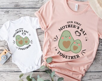 First Mother's Day Shirts, Mommy and Me avocado shirts, Our First Mothers Day Matching Shirts Set, First Mothers Day, Mother's Day Gift