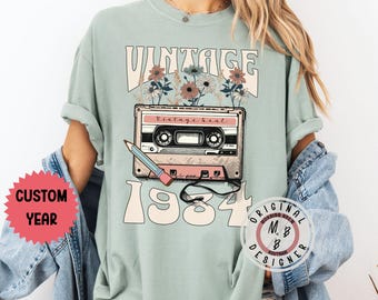 Comfort Colors* 80's retro cassette shirt gift for music lover make me a mixtape t-shirt old school music shirt 40th birthday gift idea