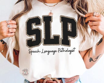 Comfort Colors* Leopard Speech Therapist T-shirt, SLP Gift, Language Pathologist Tee, SLPA Clothing, Speech Therapy Teacher Apparel
