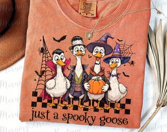 Just a Spooky Goose PNG, Funny Halloween Goose Png, Cute Horror Goose Png, Spooky Goose Png, Halloween Party Goose Shirt Design