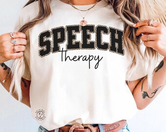 Comfort Colors* Leopard Speech Therapist T-shirt, SLP Gift, Language Pathologist Tee, SLPA Clothing, Speech Therapy Teacher Apparel