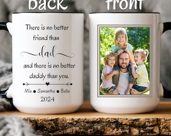 Personalized Dad name mug, custom Dad birthday mug, custom photo daddy mug, parent mug, gift for Dad mug, Dad birthday, Father's day gift