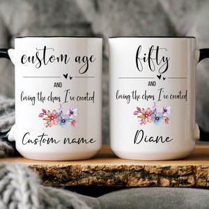 Personalized name birthday mug, custom birthday mug, custom friend birthday mug, friend mug, Custom 50th birthday Mug, birthday Coffee Mug