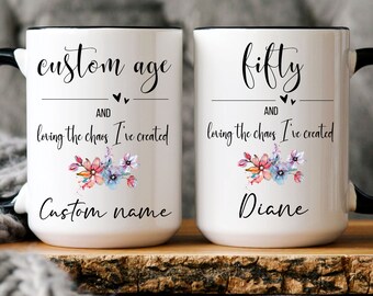 Personalized name birthday mug, custom birthday mug, custom friend birthday mug, friend mug, Custom 50th birthday Mug, birthday Coffee Mug