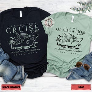 Custom Graduation Matching Cruise Shirts, class of 2025 cruise family shirts, Grad 2025 group vacation shirts, Graduation trip Class of 2025