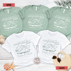 Personalized Anniversary matching family 2025 cruise shirts, custom name group vacation shirts, group matching family/couples cruise shirts