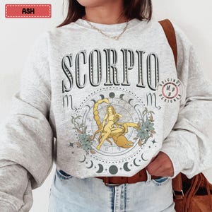 Scorpio Zodiac Astrology Sweatshirt, Horoscope Star Sign Crewneck, Zodiac Sign Birthday Gift, Constellation Astrology Pullover, Celestial