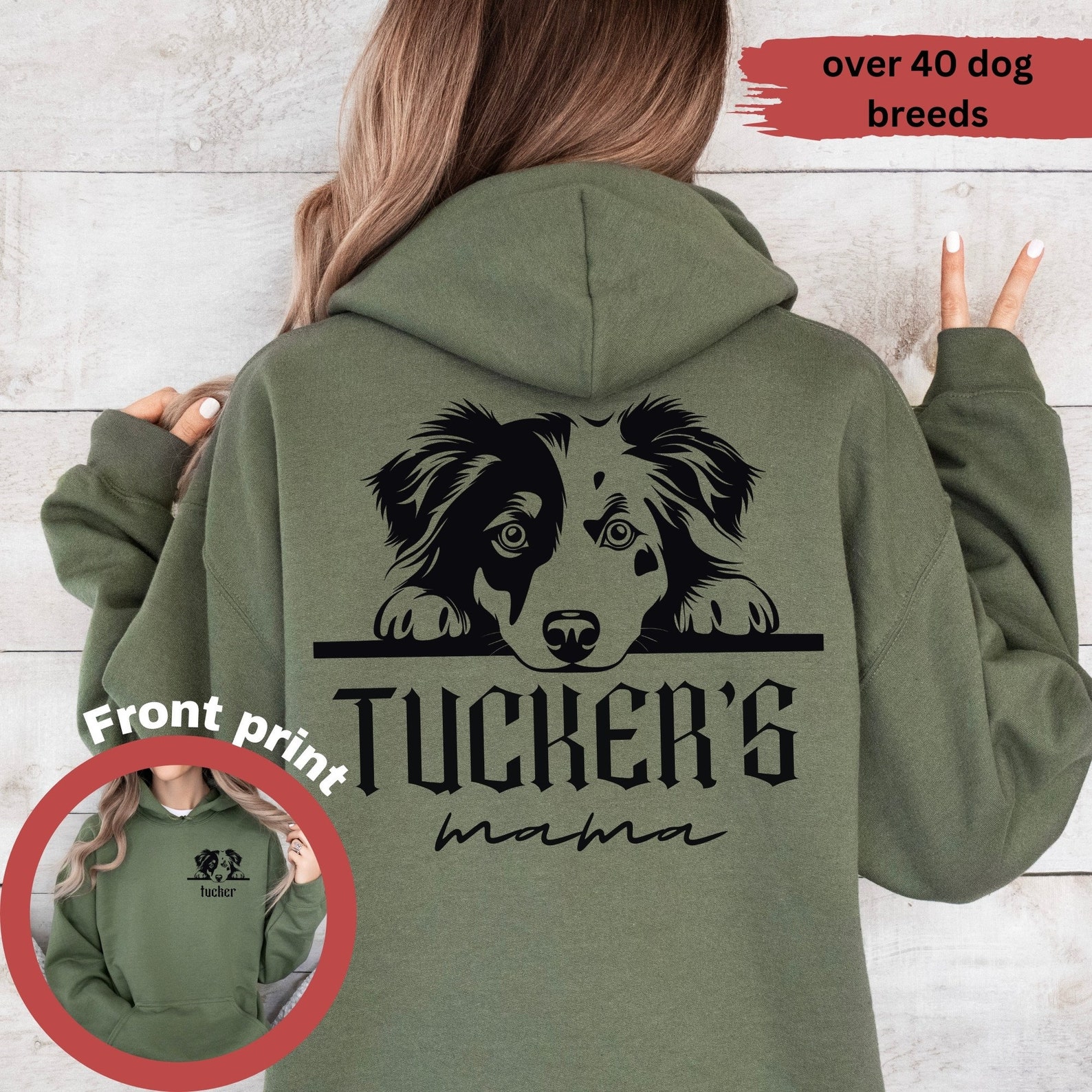 Dog Mom Life - Personalized Custom Blanket Hoodie main image 0